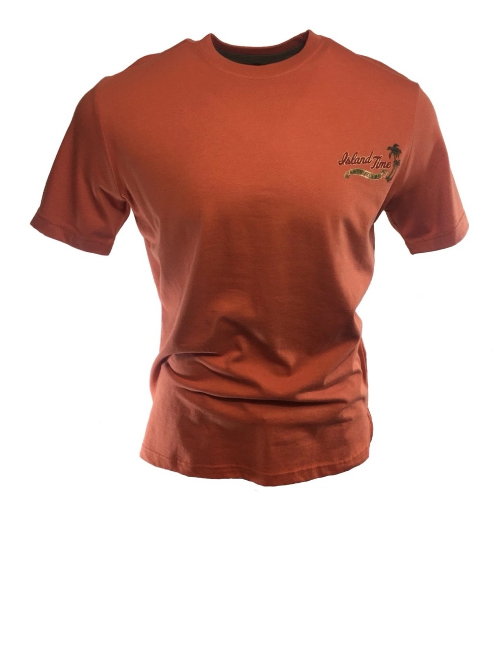 Disney Coral Short-Sleeve Tee with Subtle Island Print